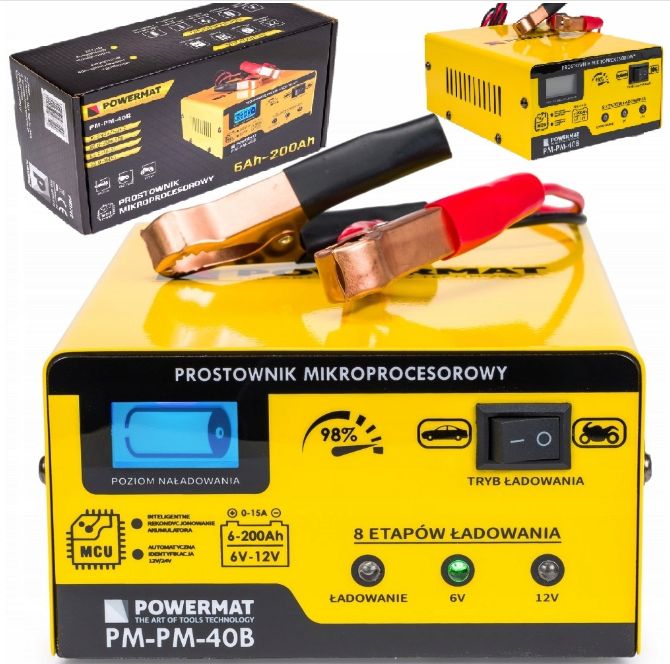 Prostownik mikroprocesorowy akumulatorowy 6/12V