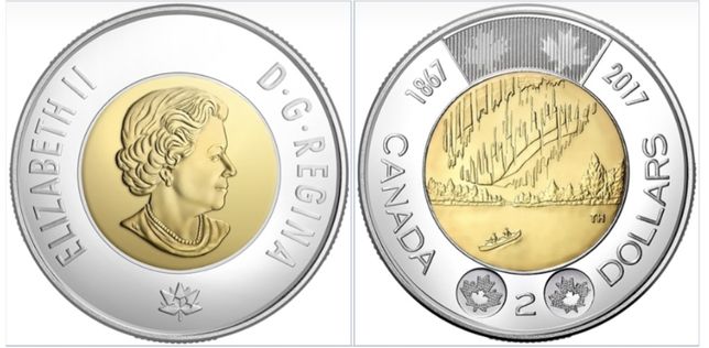 Канадські монети долар євро euro dollar