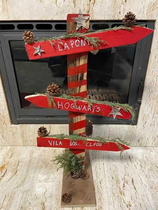 Artigos Natal: árvore + placa + caixa correio