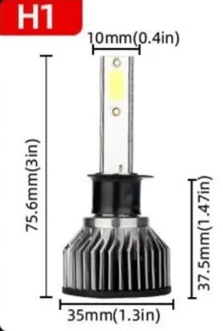 Потужні світлодіодні Лед лампочки H1 60000 люмен