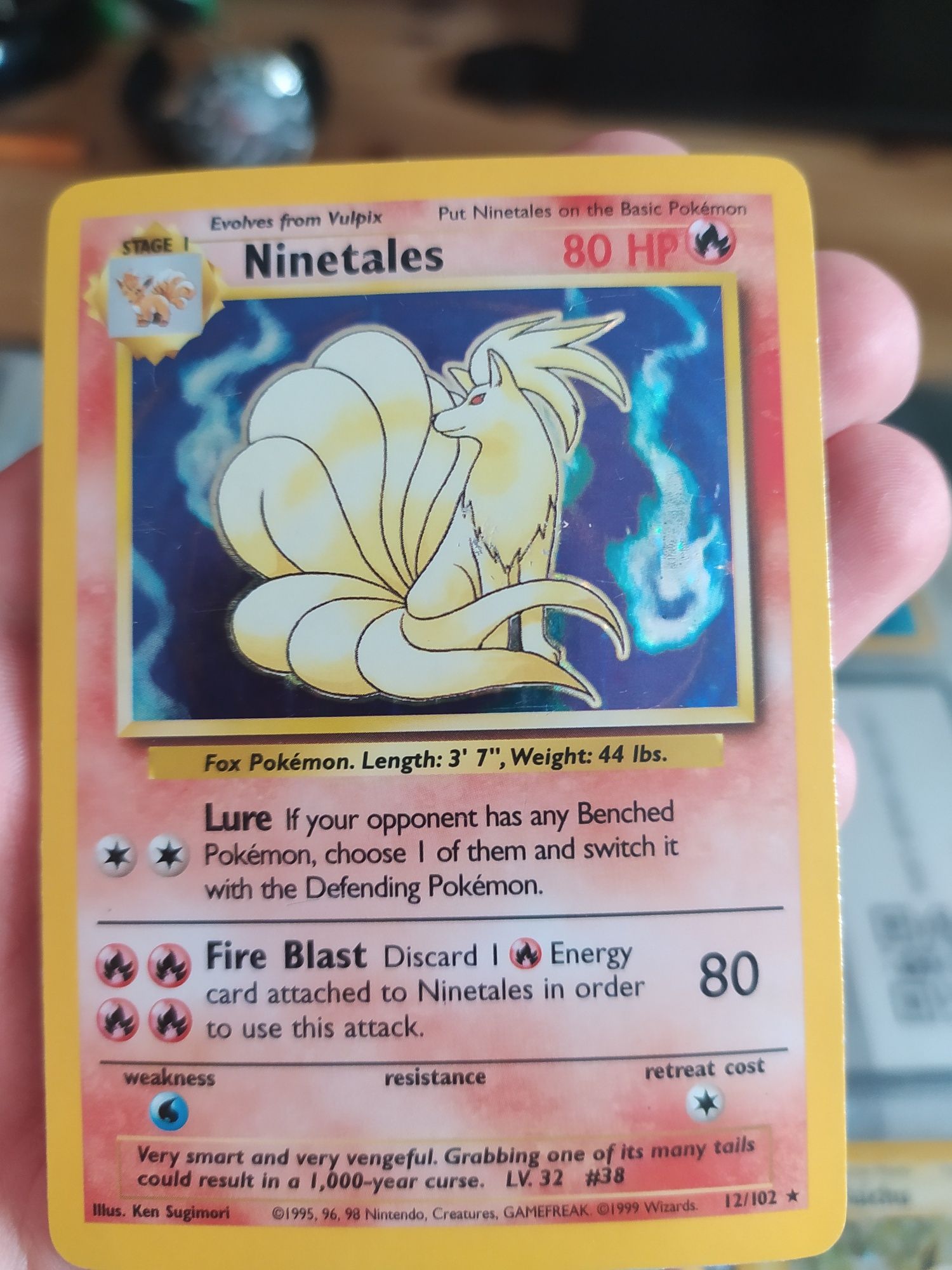 Karta pokemon base set Holo - Ninetales