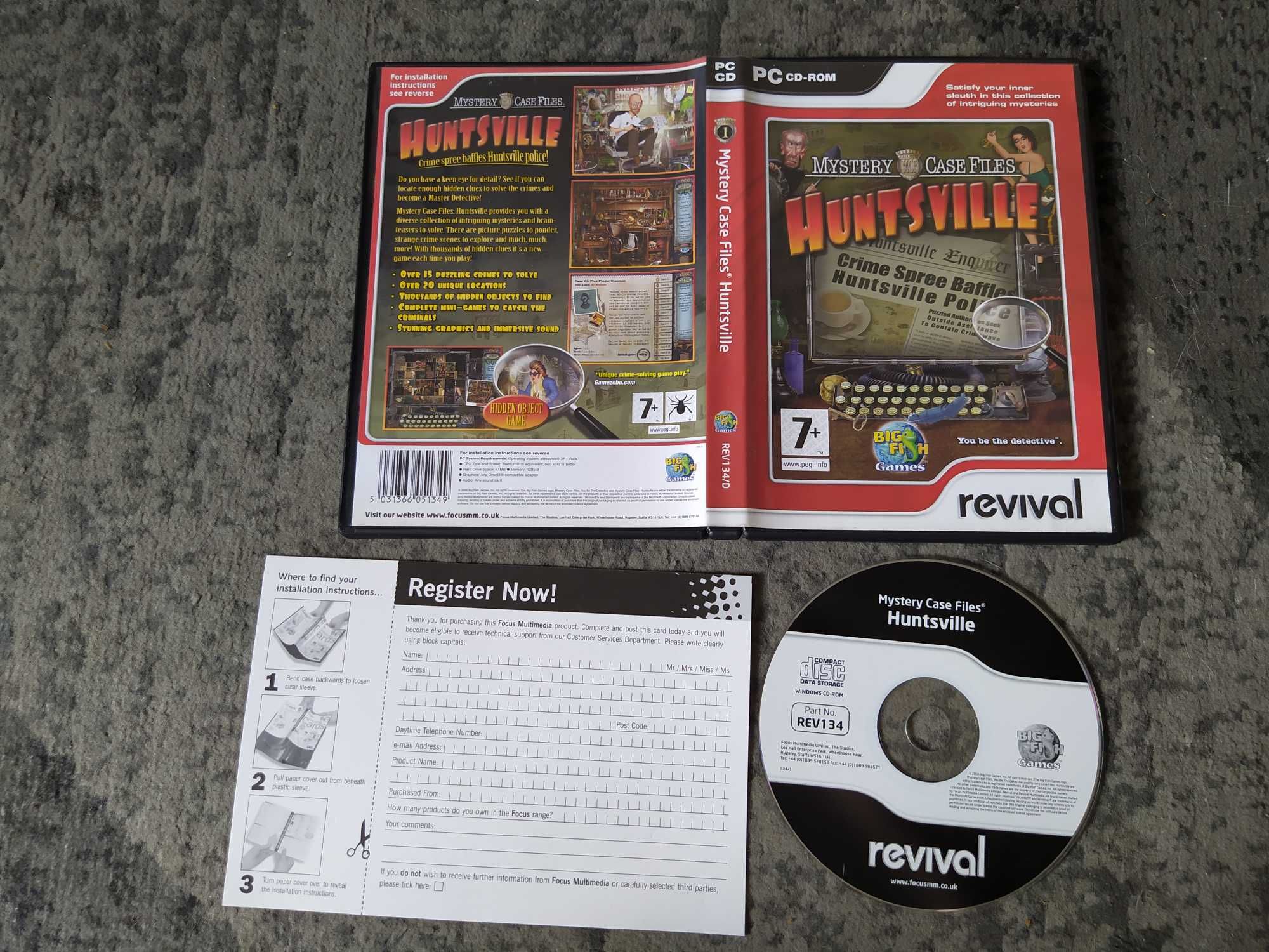 Mystery Case Files Huntsville PC CD