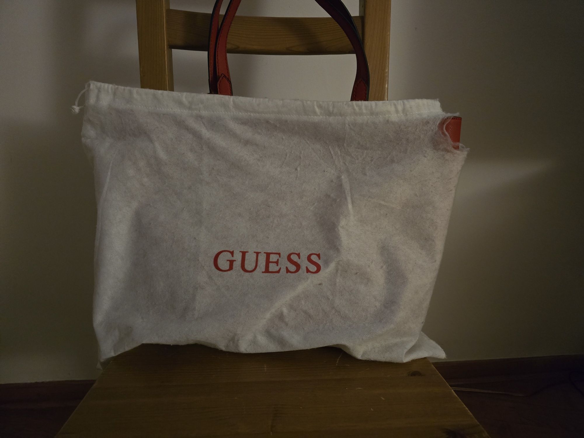 Komplet GUESS czerwony torebka + portfel