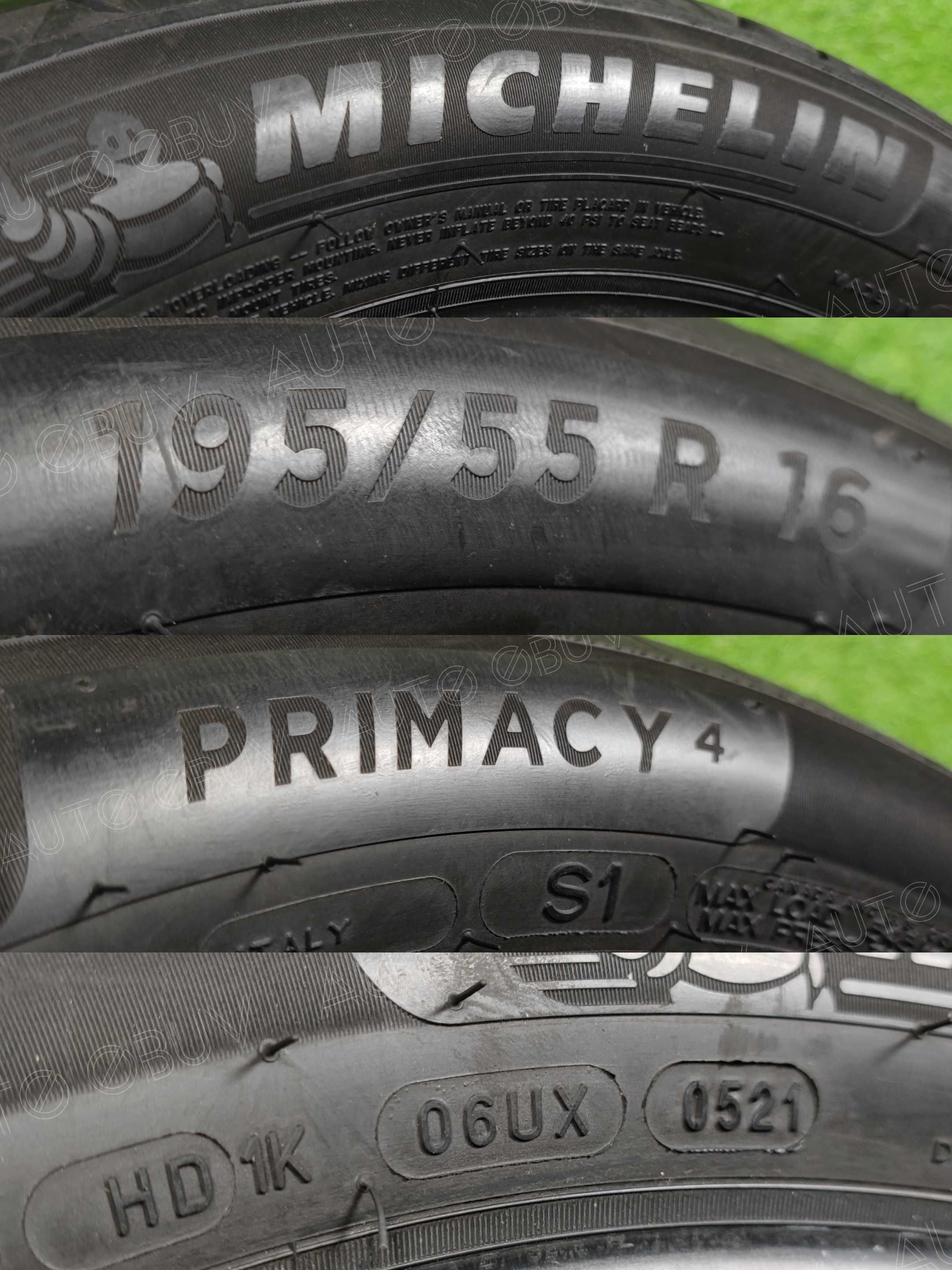 Літо‼️•195/55/16 •Michelin Primacy 4 S1 •6.3мм+6.1мм • Літні ШИНИ