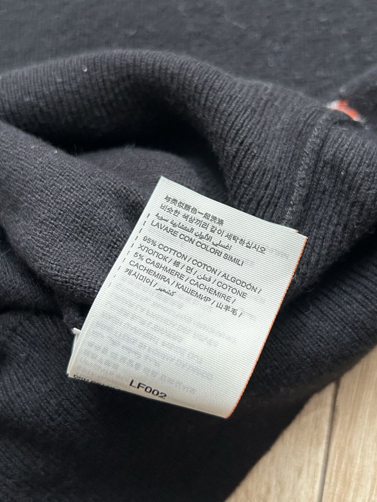 Sweter męski Superdry bawełna Kaszmir czarny klasyczny elegancki