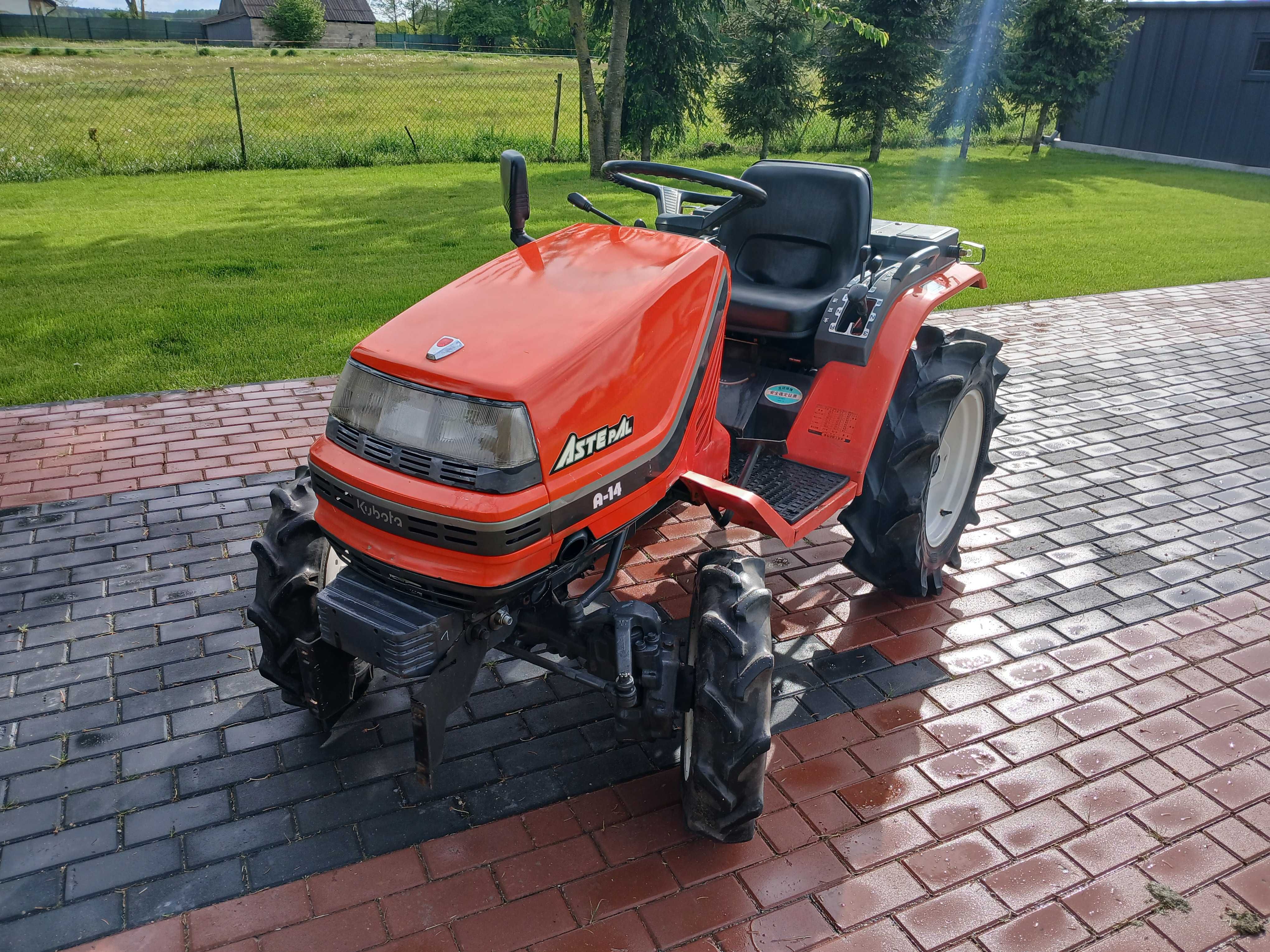 Kubota Aste a14 4x4 mini traktor , ciągnik,traktorek , osprzęt