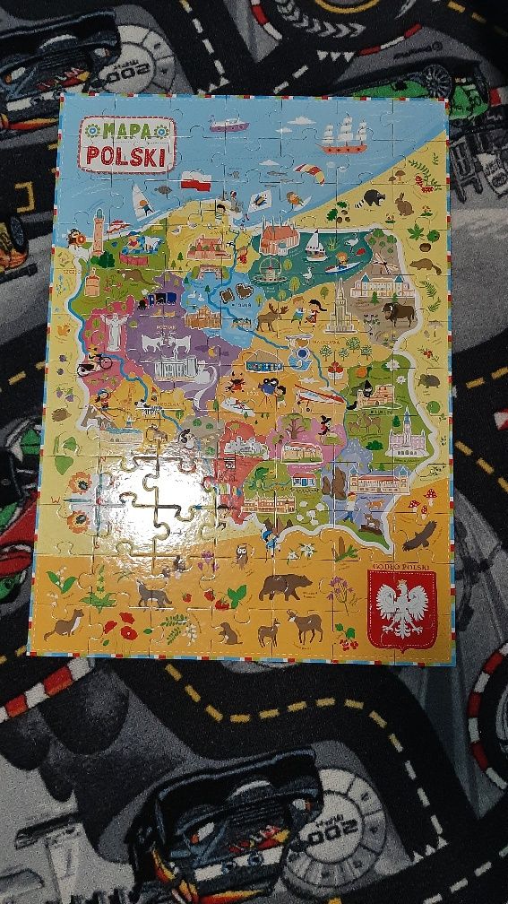 Mapa Polski czu czu 5+ puzzle