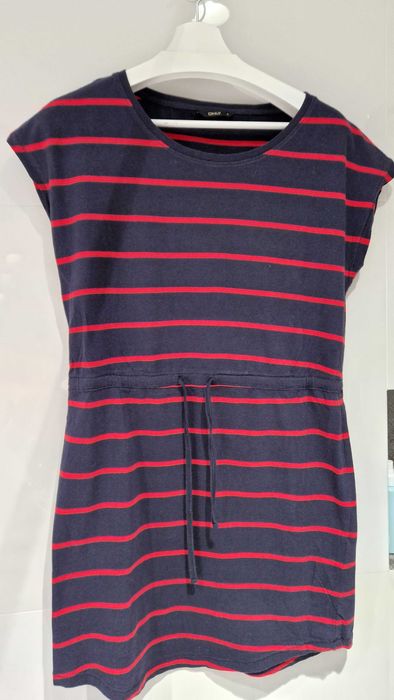 Czerwono-granatowa sukienka Only