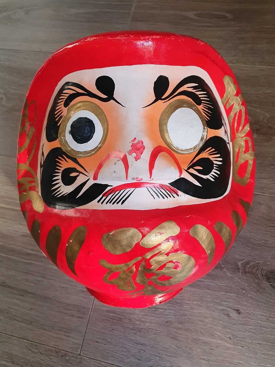 Daruma 20cm japońska głowa talizman szczęścia dekoracja ozdoba Azja