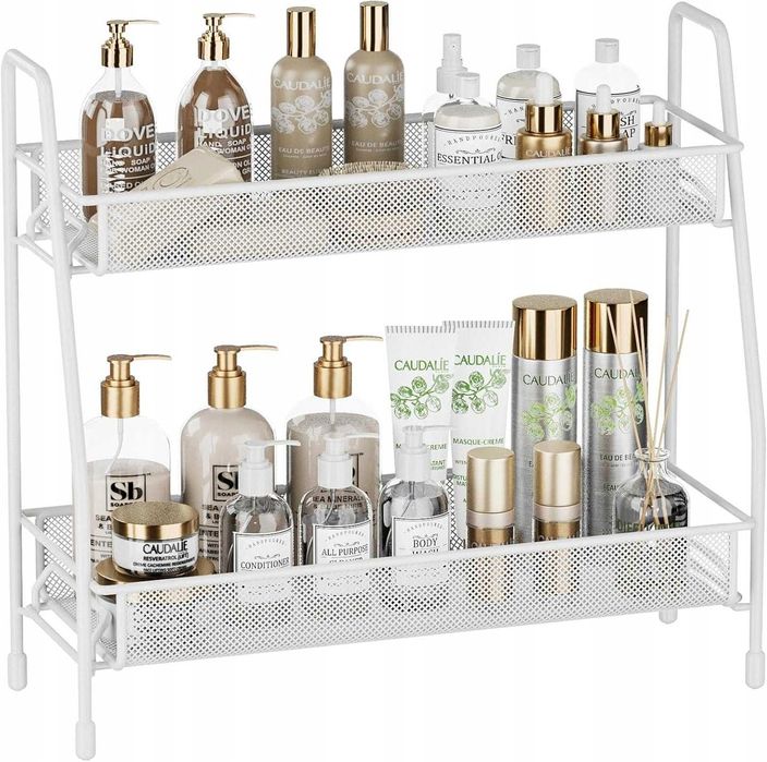 Organizer łazienkowy szafka wolnostojąca uniwersalna biała 37x35cm