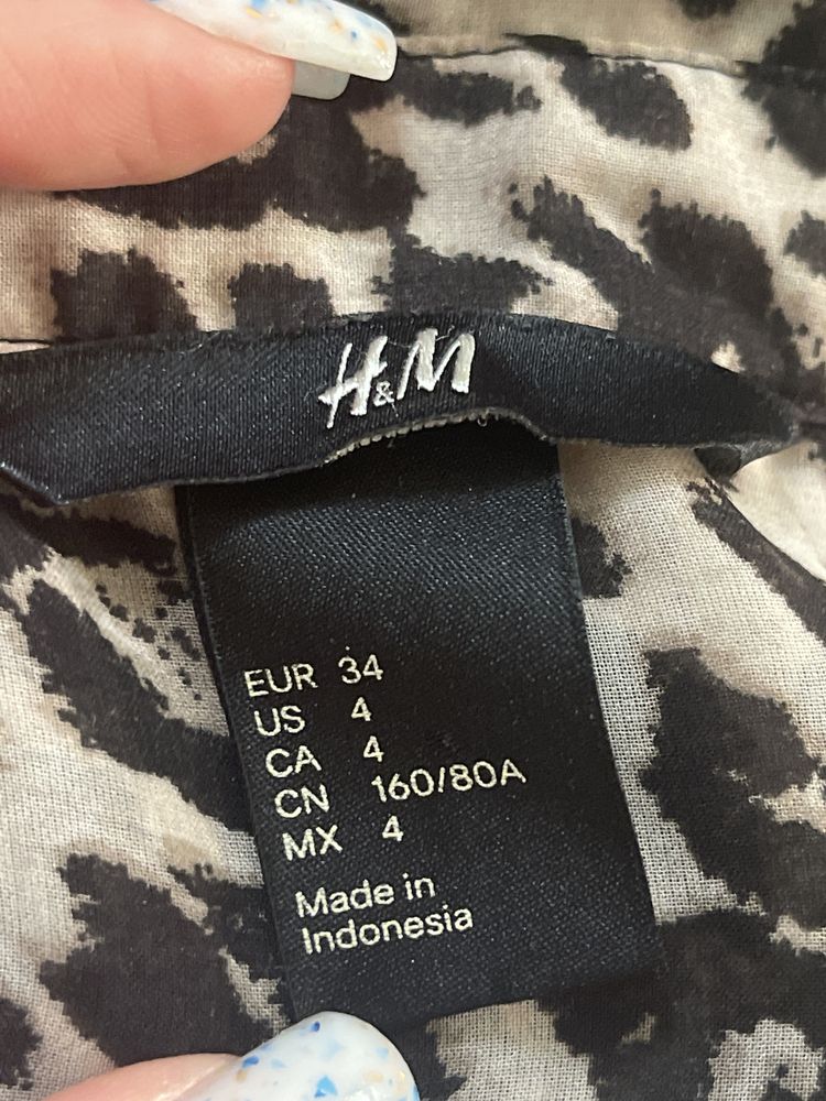Блуза h&m леопардовый принт