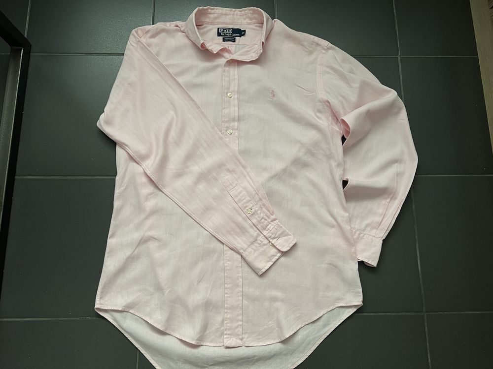 Polo Ralph Lauren класична ніжно рожева сорочка з логотипом