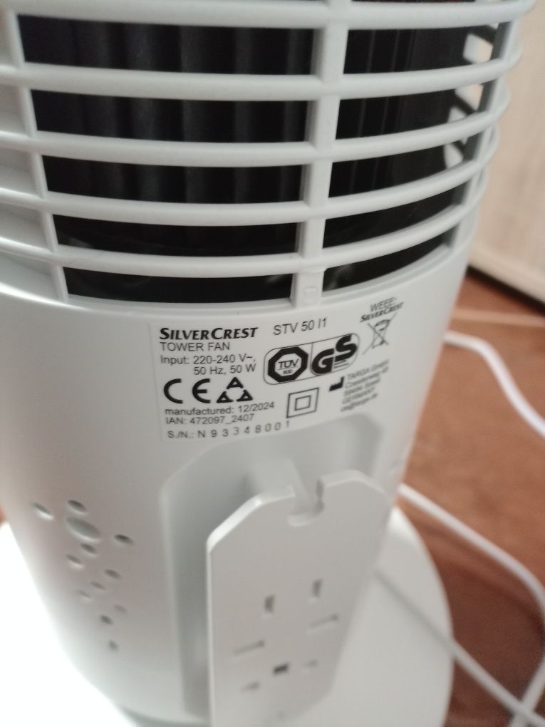 Coluna de ar ventilador