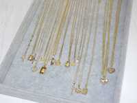 Złoty komplet łańcuszek z medalikiem na komunię-Stówka Grudziądz
