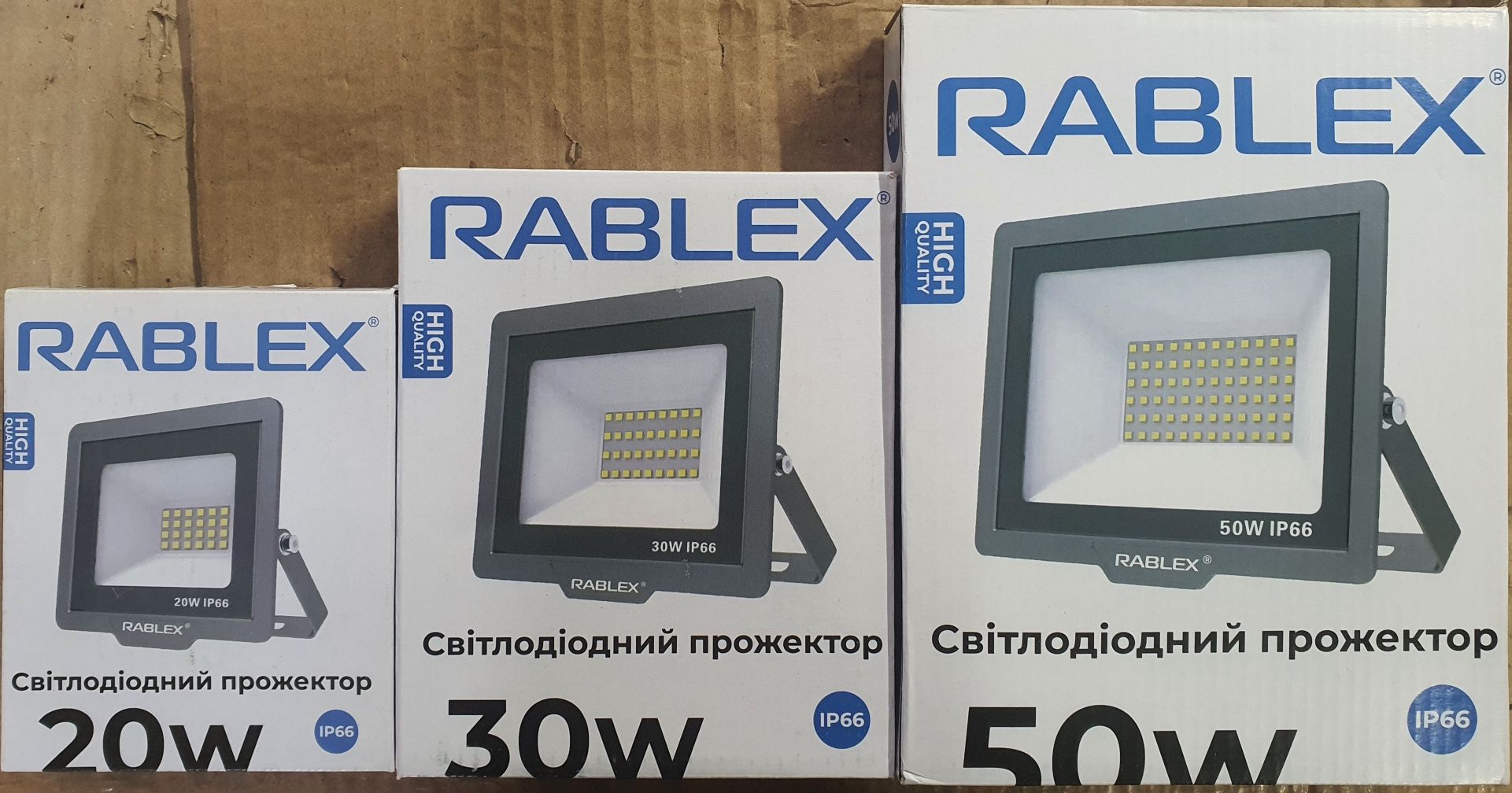 LED прожектор 20w, 2500lm.  RABLEX 30W та 50W - 5000K/220V