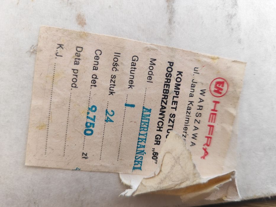 Komplet posrebrzanych sztućców 24szt