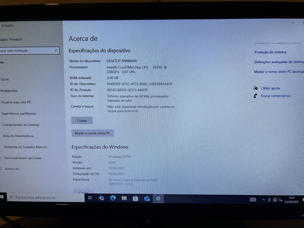 Desktop Lenovo ThinkCentre + Monitor