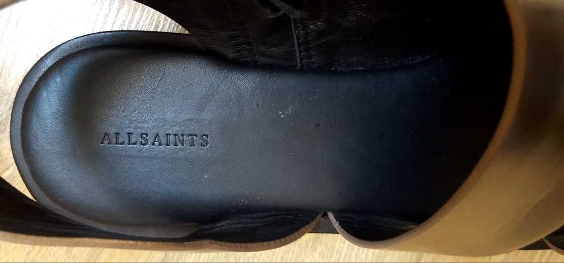 AllSaints - Webber__Czarno srebrne sandały roz.36 /100% skóra  New?