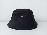 Nowy oryginalny kapelusz bucket hat Tommy Hilfiger czarny bawełna