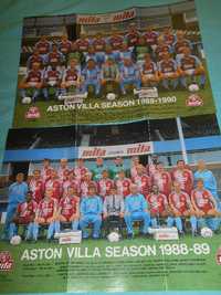 2 Karty Aston Villa 1988-89 i 1989-90 AUTOGRAFY Oryginalne Unikalne