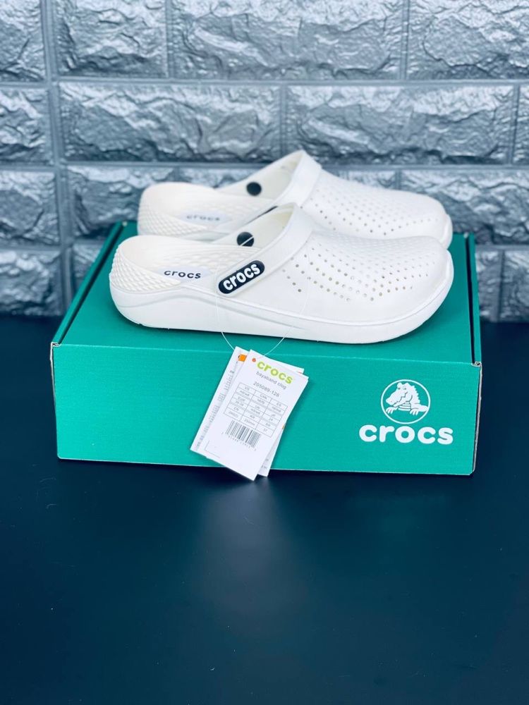 Шлепанцы женские Crocs Шлепки тапочки кроксы белые подростковые 30-41