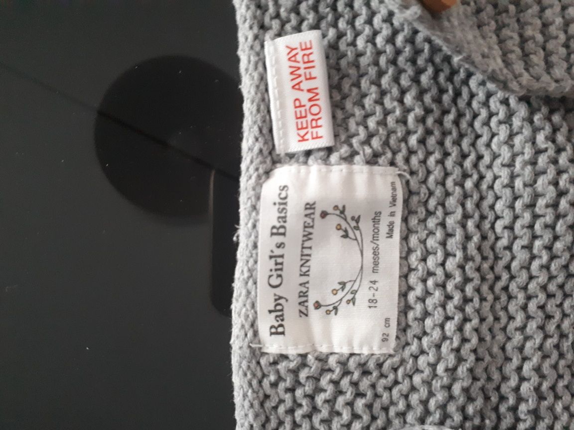 Sweter szary Zara 92