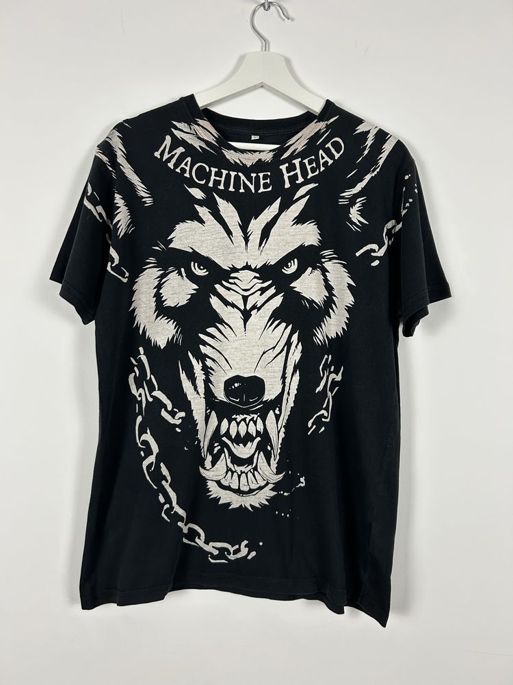 Koszulka Machine Head Unleash The Wolves TShirt L bawełna Vintage wilk