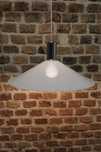 Duńska lampa sufitowa perforowana vintage 1960 wisząca