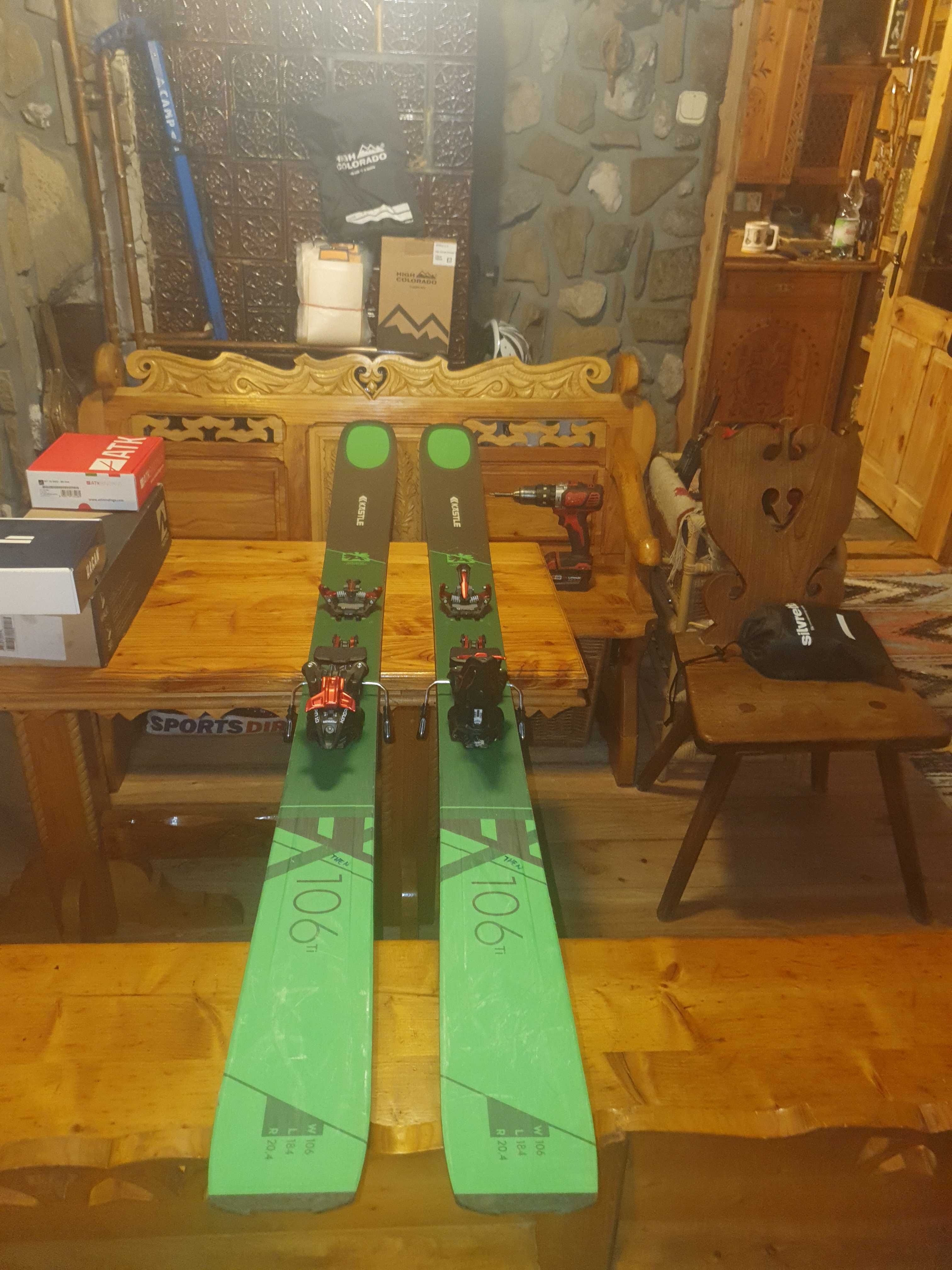 skitur-freeride KASTLE 106 Ti dł.184cm z MARKER KINGPIN i FOKAMI