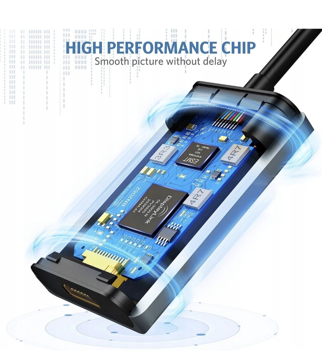 Adapter USB do HDMI ABLEWE, ulepszony aluminiowy konwerter audio-wideo