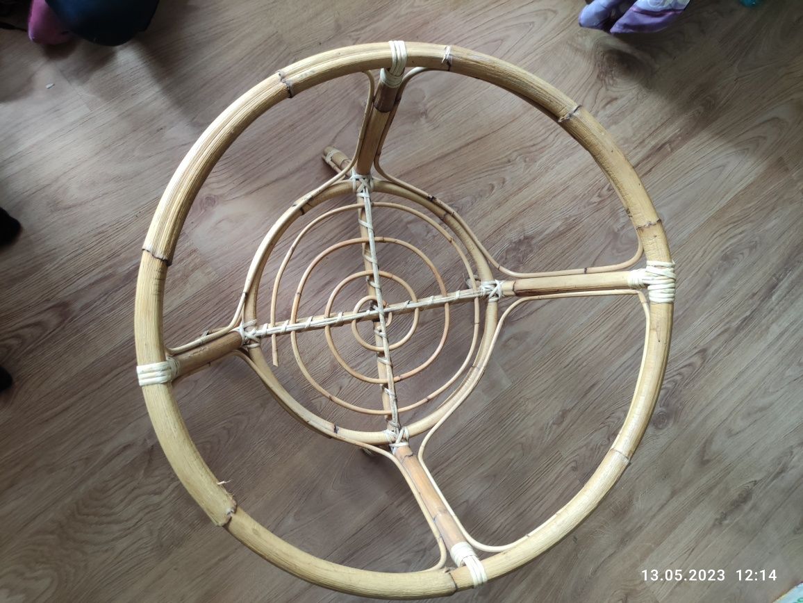 Stolik rattanowy okrągły