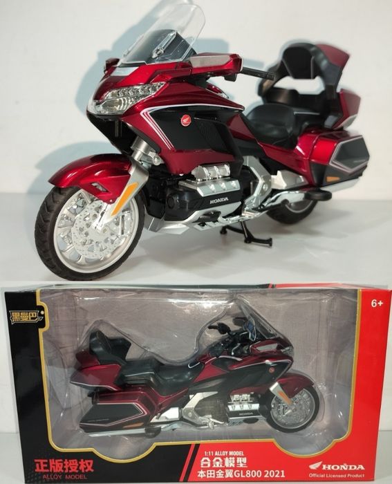 HONDA Gold Wing GL1800 модель мотоцикла 1:11 звук свет металл