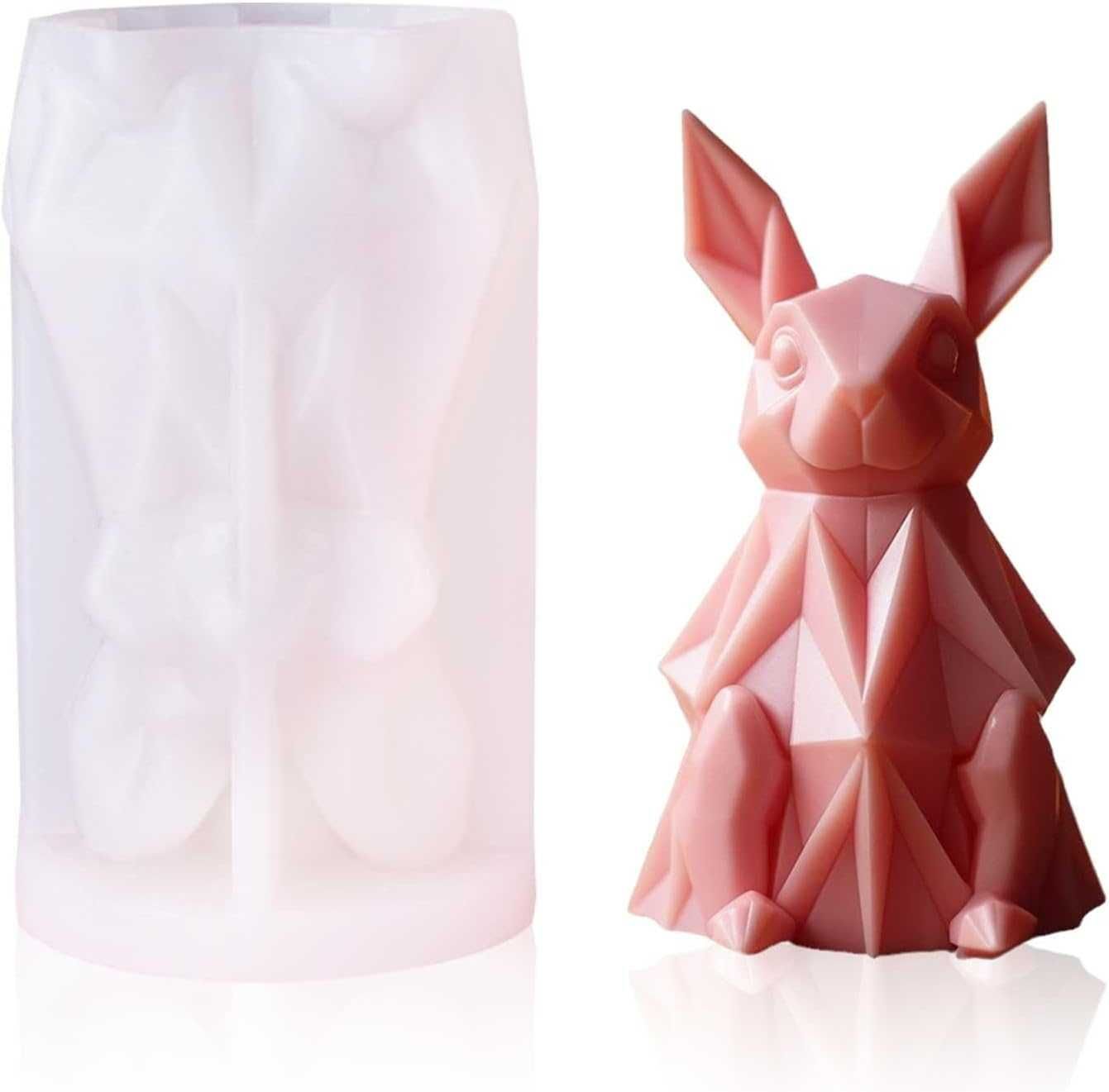 3D króliczek forma do świec, wielkanocne świece, formy do odlewania