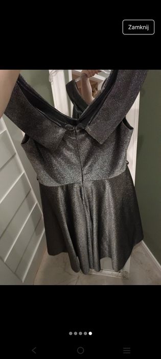 Srebrna sukienka karnawałowa Fervente – gotowa do założenia!