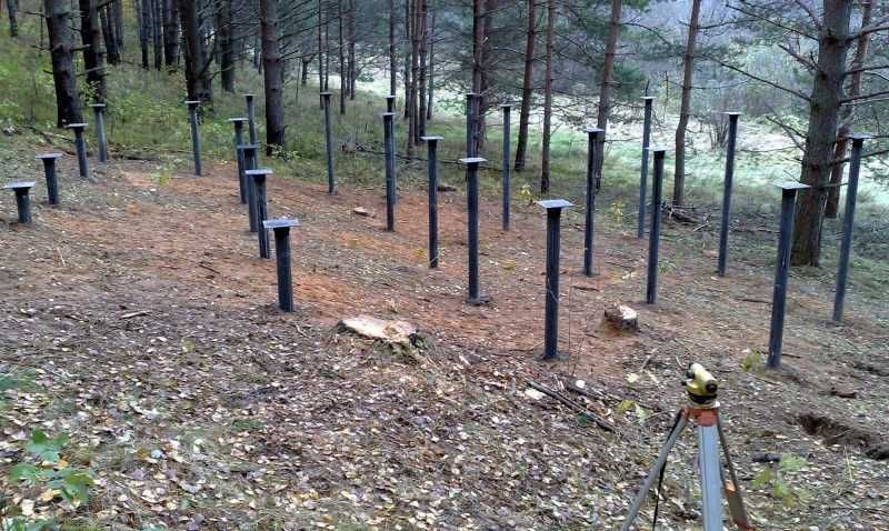 Однолопастні палі,сваи винтовые,геошуруп,фундамент свайный