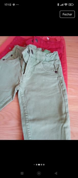 Conjunto de calças tamanho 3/4 anos