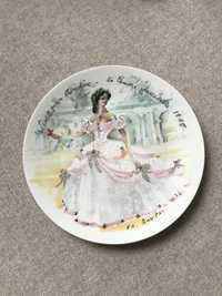 Talerz ozdobny vintage porcelana z Limoges Scarlet O’Hara