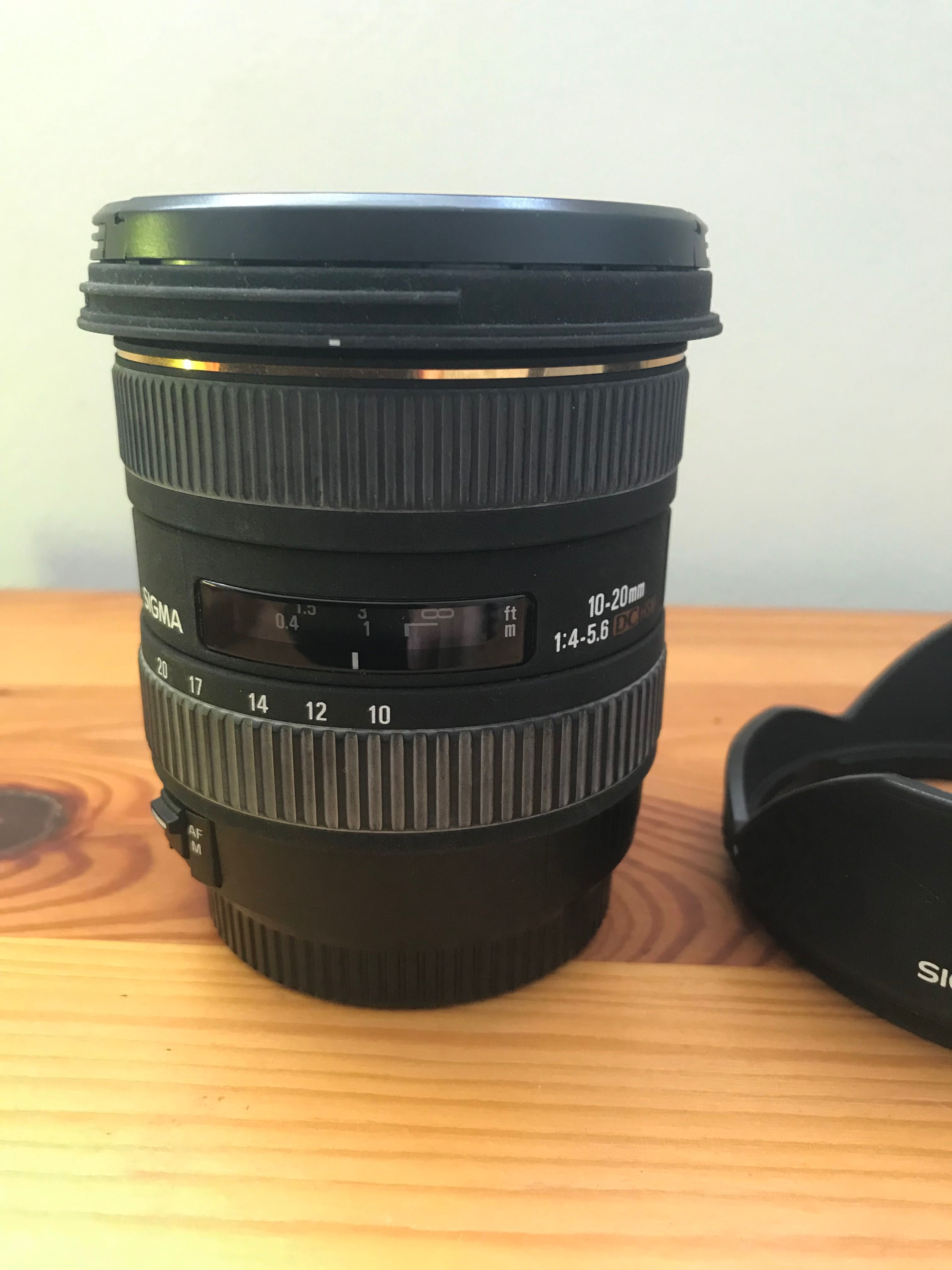 Objectiva Sigma 10-20 mm F4-5.6 EX DC HSM (Canon)