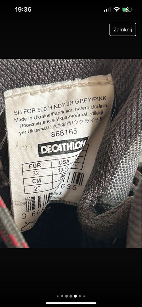 Buty trekingowe dziecięce Quechua