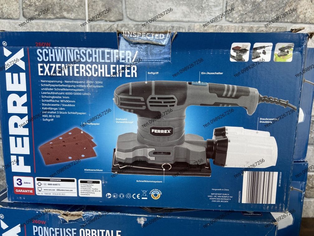 Шліфмашинка вібраційна FERREX XYZ638 Німеччина