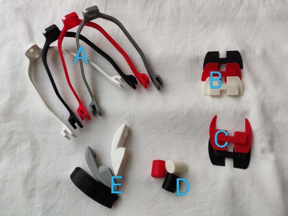 Peças para melhoria da Xiaomi M365 - Cada foto um Kit de peças