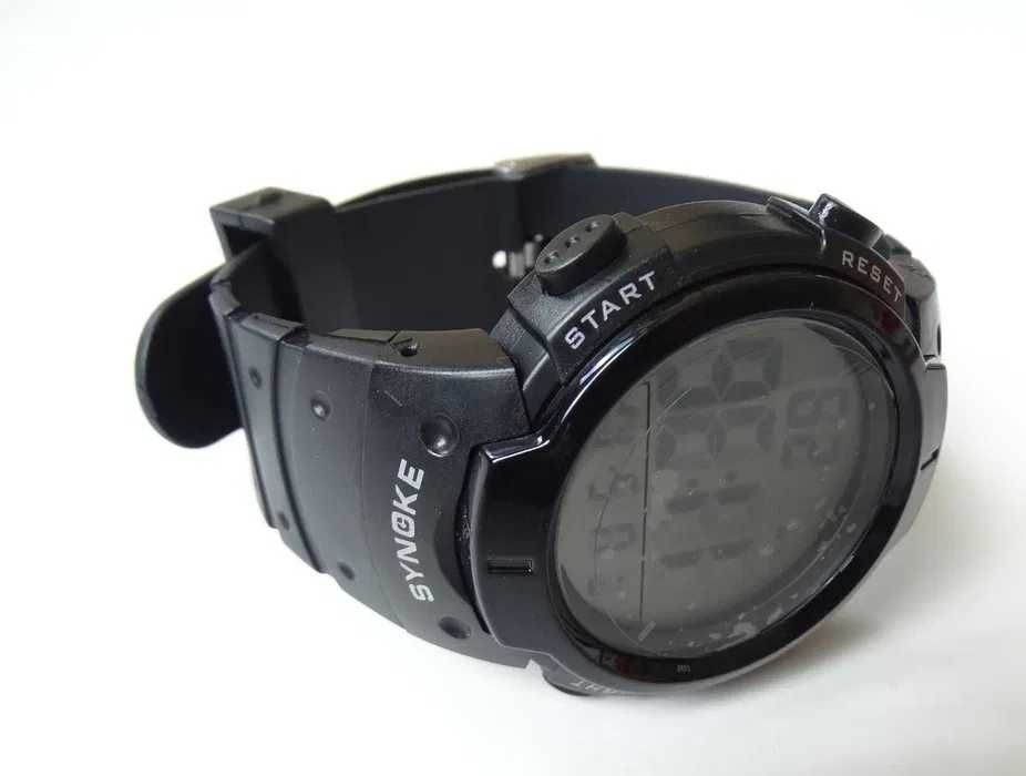 Zegarek męski Synoke elektroniczny cyfrowy czarny sportowy LED WR30