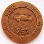 Medalha de Bronze Exército Força Aérea Portuguesa 751 Helicóptero