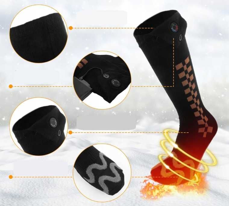 BURN BUDDY Podgrzewane skarpety pilot aplikacja ładowalne rozm L SK-07