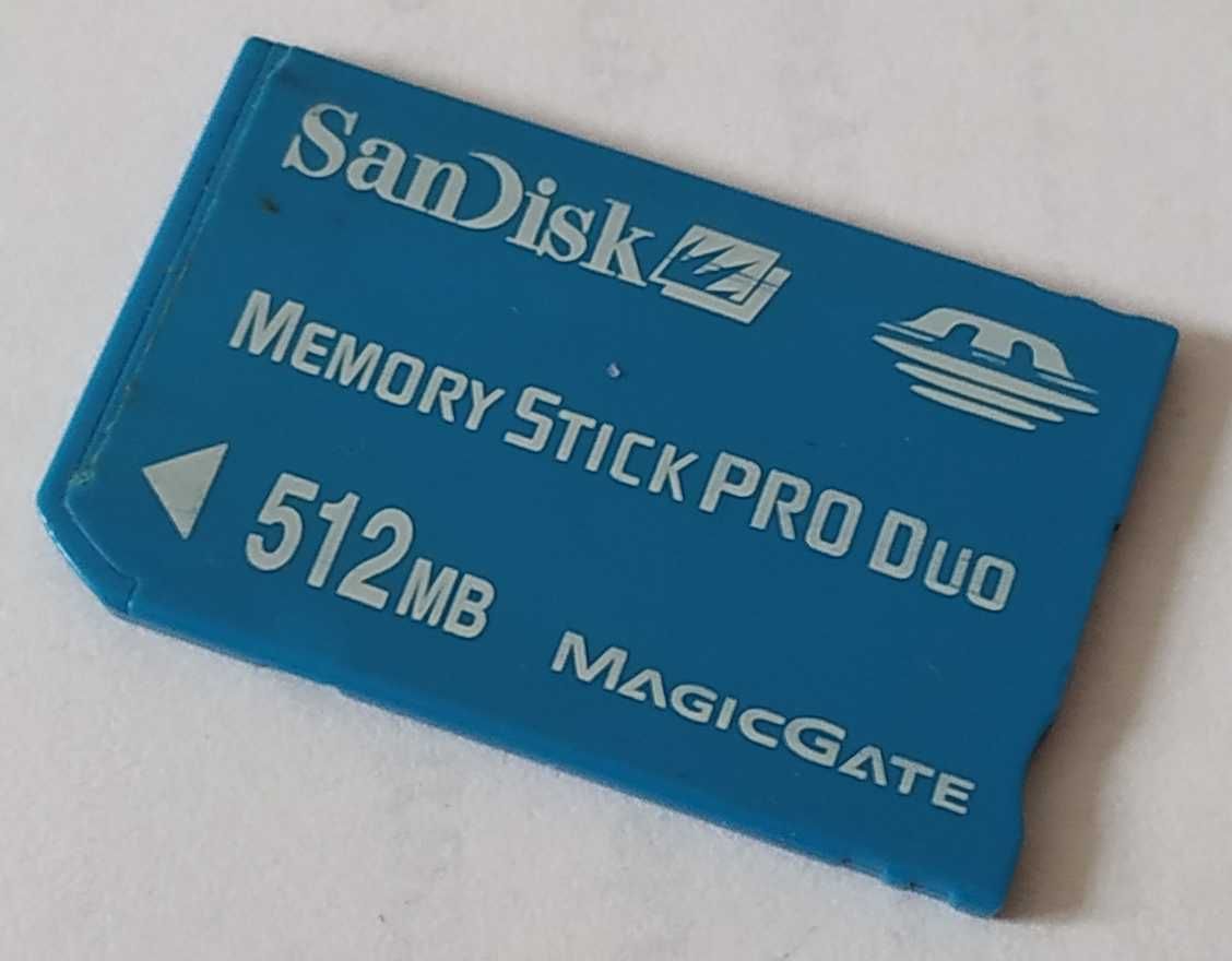 Karta Pamięci SanDisk 512MB MEMORY STICK Pro Duo do aparat Sony PRODUO