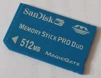Karta Pamięci SanDisk 512MB MEMORY STICK Pro Duo do aparat Sony PRODUO