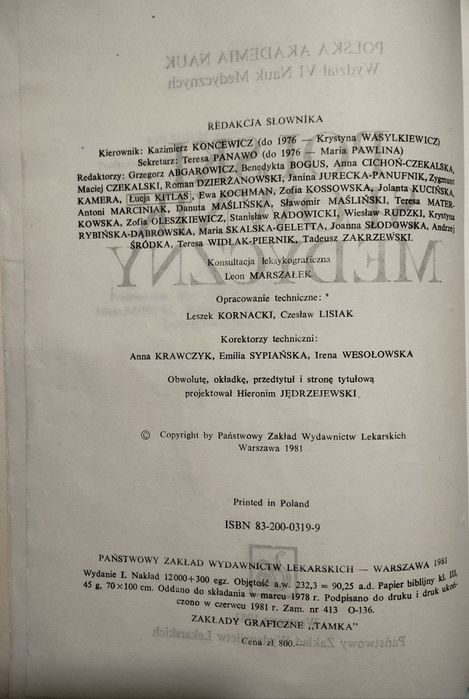 Polski słownik medyczny polsko-polski