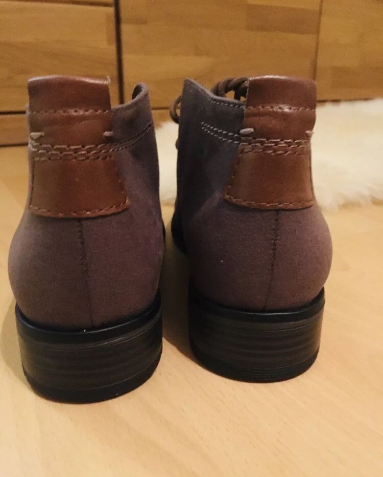 Elefanckie buty zamszowe ocieplane MARCO TOZZI * Rozmiar 38