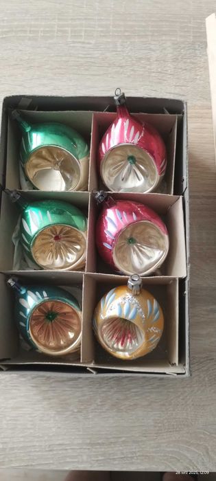 Bombki reflektorki PRL cytryny