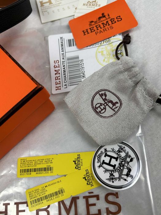 Pasek damski Hermes złoty zestaw 1/1 logowane Super Premium Kelly